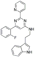 [6-(2-FLUORO-PHENYL)-2-PYRIDIN-2-YL-PYRIMIDIN-4-YL]-[2-(1H-INDOL-3-YL)-ETHYL]-AMINE Struktur