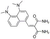 2-{[4,5-BIS(DIMETHYLAMINO)-1-NAPHTHYL]METHYLENE}MALONAMIDE Struktur