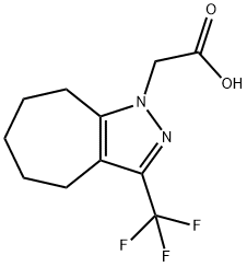 (3-TRIFLUOROMETHYL-5,6,7,8-TETRAHYDRO-4H-CYCLOHEPTAPYRAZOL-1-YL)-ACETIC ACID Struktur