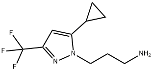 3-(5-CYCLOPROPYL-3-TRIFLUOROMETHYL-PYRAZOL-1-YL)-PROPYLAMINE Struktur