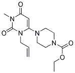 ETHYL 4-(3-ALLYL-1-METHYL-2,6-DIOXO-1,2,3,6-TETRAHYDROPYRIMIDIN-4-YL)PIPERAZINE-1-CARBOXYLATE Struktur