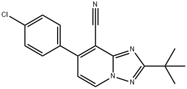 2-(TERT-BUTYL)-7-(4-CHLOROPHENYL)[1,2,4]TRIAZOLO[1,5-A]PYRIDINE-8-CARBONITRILE Struktur