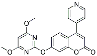 7-((4,6-DIMETHOXYPYRIMIDIN-2-YL)OXY)-4-(PYRIDIN-4-YL)-1-BENZOPYRAN-2-ONE Struktur