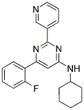 N-CYCLOHEXYL-6-(2-FLUOROPHENYL)-2-PYRIDIN-3-YLPYRIMIDIN-4-AMINE Struktur