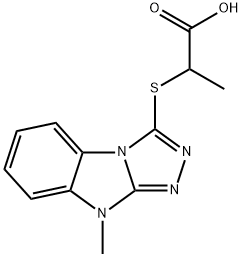 2-[(9-METHYL-9H-[1,2,4]TRIAZOLO[4,3-A]BENZIMIDAZOL-3-YL)THIO]PROPANOIC ACID Struktur