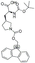 (S,S)-N-ALPHA-T-BUTYLOXYCARBONYL-3-(N'-9-FLUORENYLMETHYLOXYCARBONYL-PYRROLIDINE-3-YL)-ALANINE Struktur