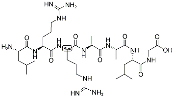 H-LEU-ARG-ARG-ALA-ALA-LEU-GLY-OH Struktur