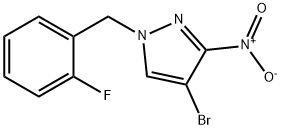 4-BROMO-1-(2-FLUORO-BENZYL)-3-NITRO-1H-PYRAZOLE Struktur