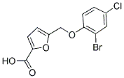 5-[(2-BROMO-4-CHLOROPHENOXY)METHYL]-2-FUROIC ACID Struktur