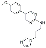 N-[3-(1H-IMIDAZOL-1-YL)PROPYL]-5-(4-METHOXYPHENYL)PYRIMIDIN-2-AMINE Struktur