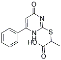 2-(4-OXO-6-PHENYL-1,4-DIHYDRO-PYRIMIDIN-2-YLSULFANYL)-PROPIONIC ACID Struktur