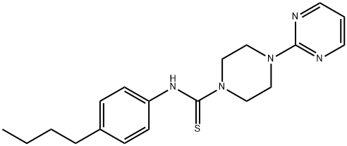 N-(4-BUTYLPHENYL)-4-PYRIMIDIN-2-YLPIPERAZINE-1-CARBOTHIOAMIDE Struktur