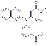 2-AMINO-1-(3-CARBOXY-PHENYL)-1H-PYRROLO[2,3-B]QUINOXALINE-3-CARBOXYLIC ACID METHYL ESTER Struktur