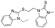 1-(2-[(1-ETHYL-1H-BENZIMIDAZOL-2-YL)THIO]ETHYL)-3-METHYL-1,3-DIHYDRO-2H-BENZIMIDAZOLE-2-THIONE Struktur