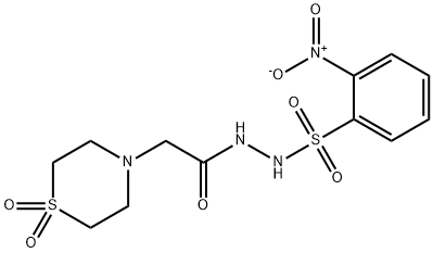 N'-[2-(1,1-DIOXO-1LAMBDA6,4-THIAZINAN-4-YL)ACETYL]-2-NITROBENZENESULFONOHYDRAZIDE Struktur