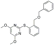 O-BENZYL 2-[(4,6-DIMETHOXYPYRIMIDIN-2-YL)THIO]PHENYLMETHANOL Struktur