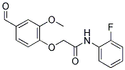 N-(2-FLUORO-PHENYL)-2-(4-FORMYL-2-METHOXY-PHENOXY)-ACETAMIDE Struktur