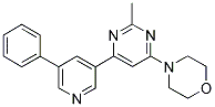 4-[2-METHYL-6-(5-PHENYLPYRIDIN-3-YL)PYRIMIDIN-4-YL]MORPHOLINE Struktur