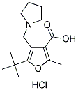 5-TERT-BUTYL-2-METHYL-4-PYRROLIDIN-1-YLMETHYL-FURAN-3-CARBOXYLIC ACID HYDROCHLORIDE Struktur