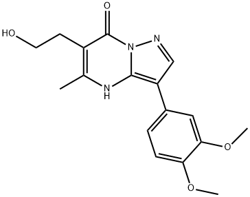 3-(3,4-DIMETHOXYPHENYL)-6-(2-HYDROXYETHYL)-5-METHYLPYRAZOLO[1,5-A]PYRIMIDIN-7(4H)-ONE Struktur