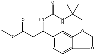 METHYL 3-(1,3-BENZODIOXOL-5-YL)-3-([(TERT-BUTYLAMINO)CARBONYL]AMINO)PROPANOATE Struktur