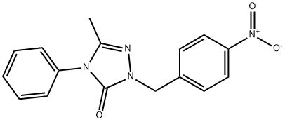 5-METHYL-2-(4-NITROBENZYL)-4-PHENYL-2,4-DIHYDRO-3H-1,2,4-TRIAZOL-3-ONE Struktur