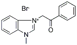 1-METHYL-3-BENZOYL METHYL BENZIMIDEZOLE BROMIDE Struktur