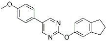 2-(2,3-DIHYDRO-1H-INDEN-5-YLOXY)-5-(4-METHOXYPHENYL)PYRIMIDINE Struktur