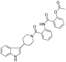 ACETIC ACID, 2-[((2-(((4-(1H-INDOL-3-YL)PIPERIDIN-1-YL))CARBONYL)PHENYL)AMINO)CARBONYL]PHENYL ESTER Struktur