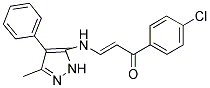 1-(4-CHLOROPHENYL)-3-[(3-METHYL-4-PHENYL-1H-PYRAZOL-5-YL)AMINO]-2-PROPEN-1-ONE Struktur