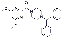 1-[(4,6-DIMETHOXYPYRIMIDIN-2-YL)CARBONYL]-4-(DIPHENYLMETHYL)PIPERAZINE Struktur