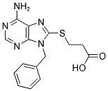 3-[(6-AMINO-9-BENZYL-9H-PURIN-8-YL)THIO]PROPANOIC ACID Struktur