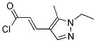 3-(1-ETHYL-5-METHYL-1H-PYRAZOL-4-YL)-ACRYLOYL CHLORIDE Struktur