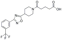 5-OXO-5-[4-(3-(3-(TRIFLUOROMETHYL)PHENYL)-1,2,4-OXADIAZOL-5-YL)PIPERIDIN-1-YL]PENTANOIC ACID Struktur