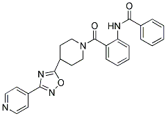 N-[2-((4-(3-(PYRIDIN-4-YL)-1,2,4-OXADIAZOL-5-YL)PIPERIDIN-1-YL)CARBONYL)PHENYL]BENZAMIDE Struktur