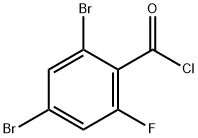 2,4-DIBROMO-6-FLUOROBENZOYL CHLORIDE Struktur