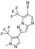 2-[1-METHYL-5-(TRIFLUOROMETHYL)-1H-PYRAZOL-4-YL]-7-(TRIFLUOROMETHYL)PYRAZOLO[1,5-A]PYRIMIDINE-6-CARBONITRILE Struktur