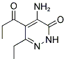 4-AMINO-6-ETHYL-5-PROPIONYL-2H-PYRIDAZIN-3-ONE Struktur