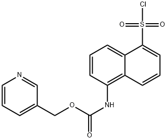 (5-CHLOROSULFONYL-NAPHTHALEN-1-YL)-CARBAMIC ACID PYRIDIN-3-YLMETHYL ESTER Struktur