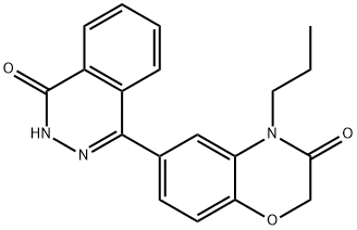 6-(4-OXO-3,4-DIHYDRO-1-PHTHALAZINYL)-4-PROPYL-2H-1,4-BENZOXAZIN-3(4H)-ONE Struktur