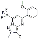 2-[3-CHLORO-2-METHYL-7-(TRIFLUOROMETHYL)PYRAZOLO[1,5-A]PYRIMIDIN-5-YL]PHENYL METHYL ETHER Struktur