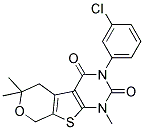 3-(3-CHLOROPHENYL)-1,6,6-TRIMETHYL-1,5,6,8-TETRAHYDRO-2H-PYRANO[4',3':4,5]THIENO[2,3-D]PYRIMIDINE-2,4(3H)-DIONE Struktur