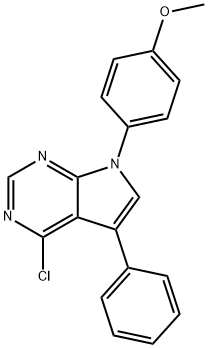 4-CHLORO-7-(4-METHOXYPHENYL)-5-PHENYL-7H-PYRROLO[2,3-D]PYRIMIDINE Struktur