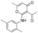 3-ACETYL-2-(2,5-DIMETHYL-PHENYLAMINO)-6-METHYL-PYRAN-4-ONE Struktur