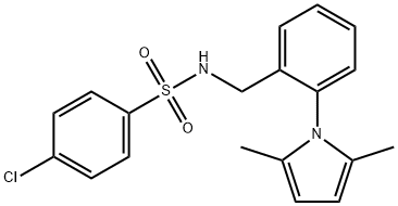 4-CHLORO-N-[2-(2,5-DIMETHYL-1H-PYRROL-1-YL)BENZYL]BENZENESULFONAMIDE Struktur