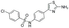 N-[4-(2-AMINO-THIAZOL-4-YL)-PHENYL]-4-CHLORO-BENZENESULFONAMIDE Struktur