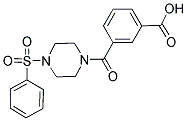 3-([4-(PHENYLSULFONYL)PIPERAZIN-1-YL]CARBONYL)BENZOIC ACID Struktur