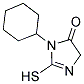 3-CYCLOHEXYL-2-MERCAPTO-3,5-DIHYDRO-4H-IMIDAZOL-4-ONE Struktur