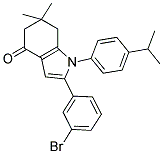 2-(3-BROMOPHENYL)-6,6-DIMETHYL-1-(4-(ISOPROPYL)PHENYL)-5,6,7-TRIHYDROINDOL-4-ONE Struktur