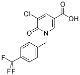 3-CHLORO-1-[4-(TRIFLUOROMETHYL)BENZYL]PYRID-2-ONE-5-CARBOXYLIC ACID Struktur